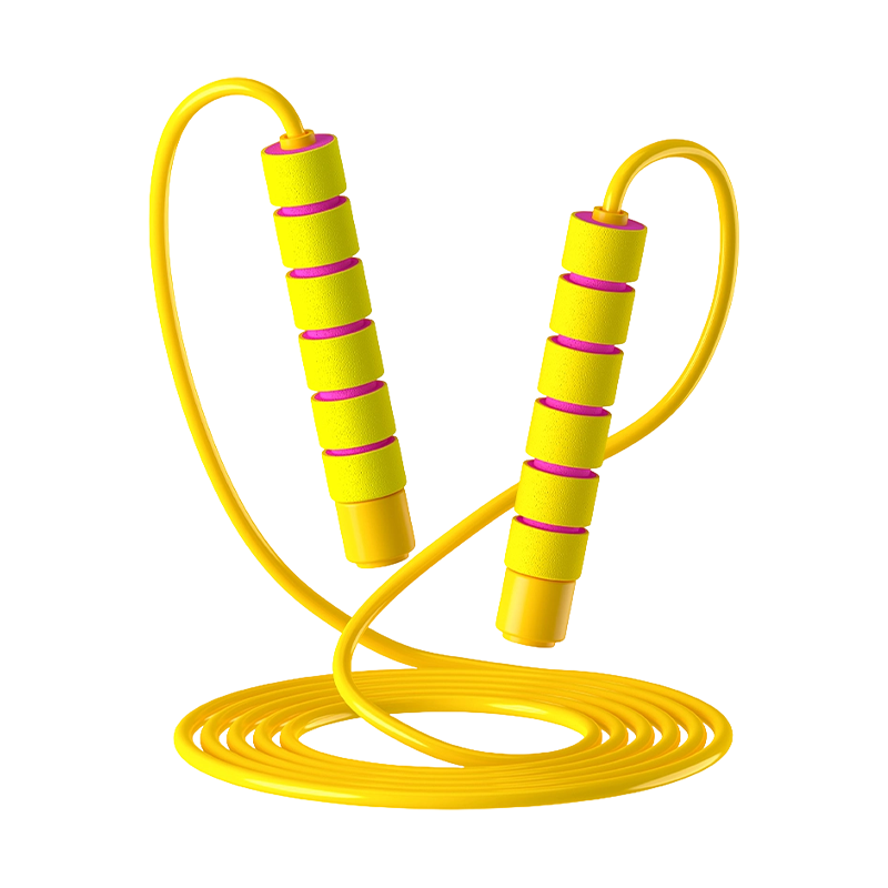 Corde à sauter avec poignée en éponge en PVC TS-1, pour enfants