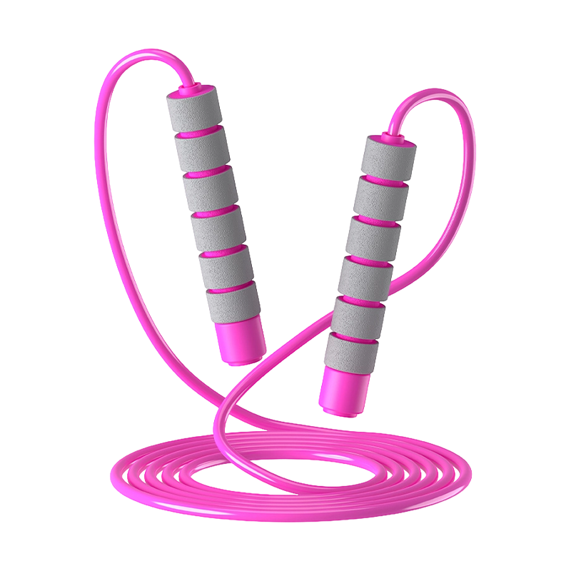 Corde à sauter avec poignée en éponge en PVC TS-1, pour enfants