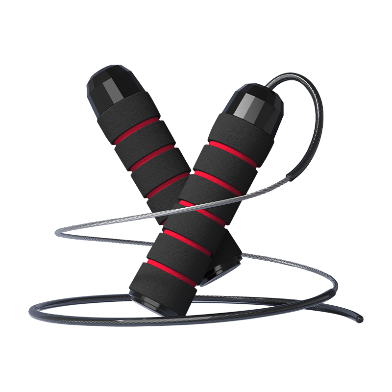 Corde à sauter à poignée en éponge TS-2 à 5 fentes pour adultes