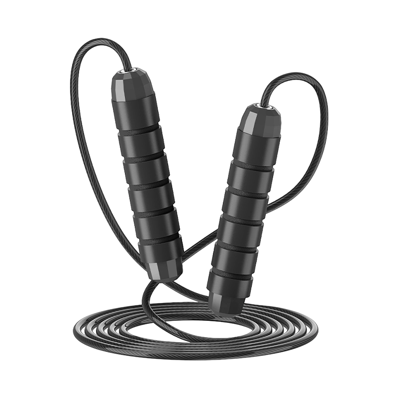 Corde à sauter à poignée en éponge lisse à cinq fentes TS-3 pour adultes