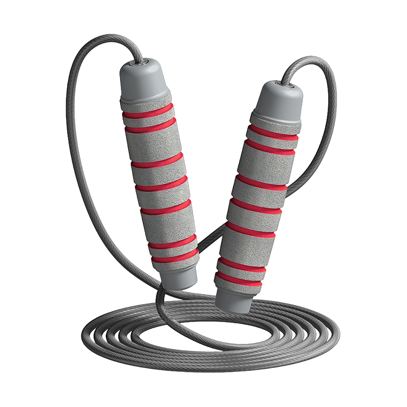 Corde à sauter à tête unique couleur/7 rainures en forme de tambour, poignée en éponge pour adultes, TS-3
