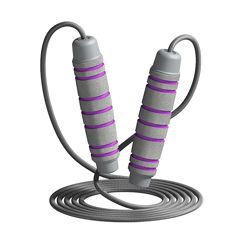 Corde à sauter à tête unique couleur/7 rainures en forme de tambour, poignée en éponge pour adultes, TS-3