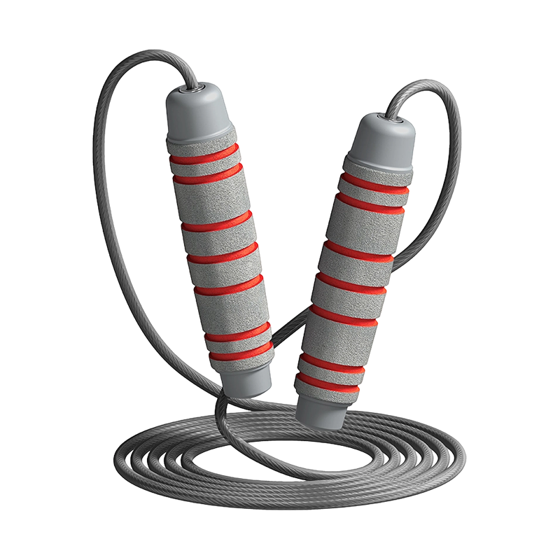 Corde à sauter à tête unique couleur/7 rainures en forme de tambour, poignée en éponge pour adultes, TS-3