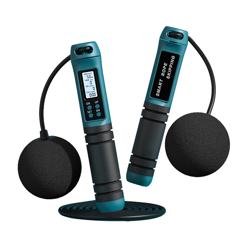 Corde à sauter à comptage électronique avec poignée ABS/mousse TS-45