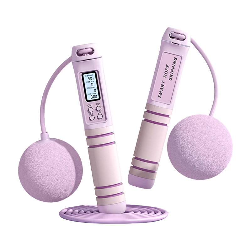 Corde à sauter à comptage électronique avec poignée ABS/mousse TS-45